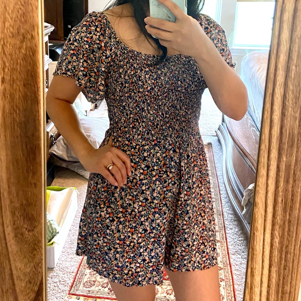 Smocked Flutter Sleeve Shorts Romper